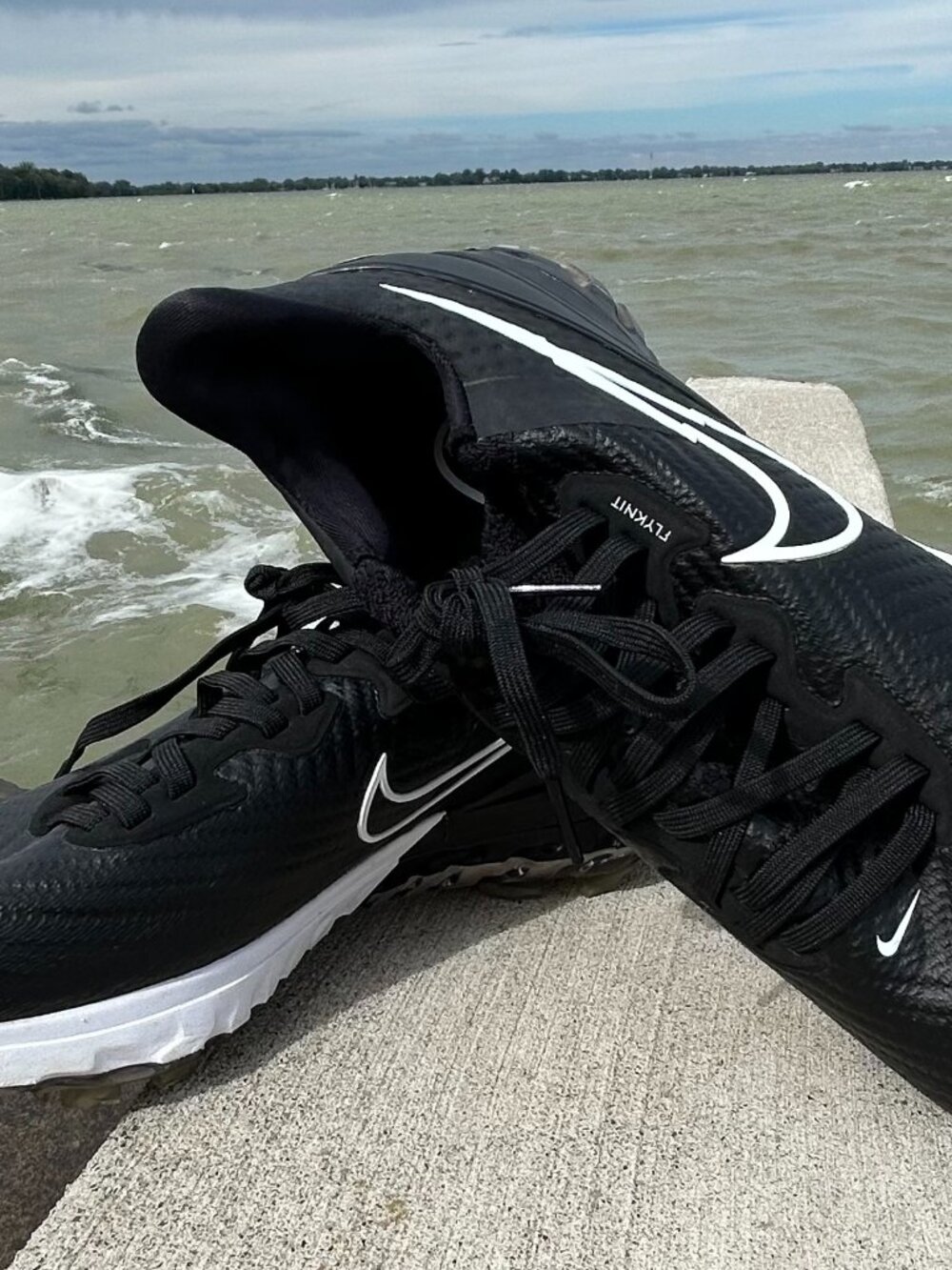 Nike Air Zoom Infinity Tour Golf Shoes Men Sz 7.5 Black White CT0540-077 Flyknit